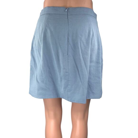 Princess Polly Women's Blue High Waist Casual Slit Mini Straight Pencil Skirt 8 - Picture 3 of 5